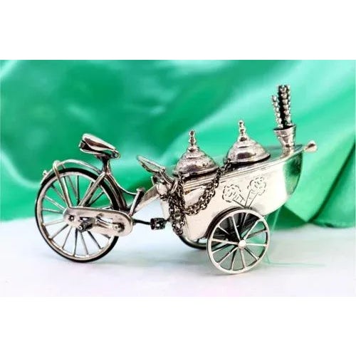 Silver Ice Cream Vending Cart For Sale - Image 3 of 8