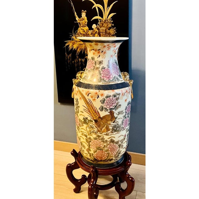 Vase with Gold Lion Ring by Chung Ah Porcelain Company, 1974 For Sale - Image 17 of 18