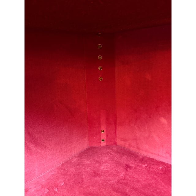 Brown French Style Bow Front Corner Cabinet For Sale - Image 8 of 17