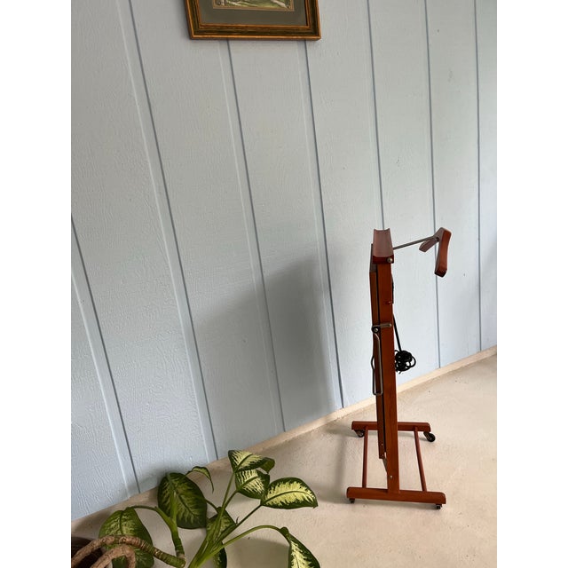 Fratelli Reguitti Electric Man's Valet-Italian Clothes Rack With Wheels-1960s Trouser Pants Press Rolling Stand For Sale - Image 11 of 12