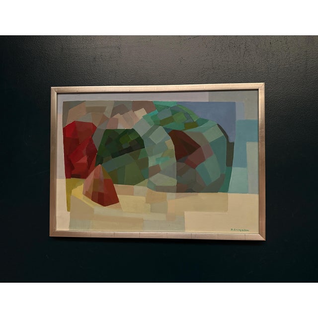 Rune Eringstam, Composition, 1950s, Oil Painting on Canvas, Framed For Sale - Image 12 of 12