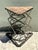 Vintage Industrial Metal and Stone Side Table For Sale - Image 9 of 12