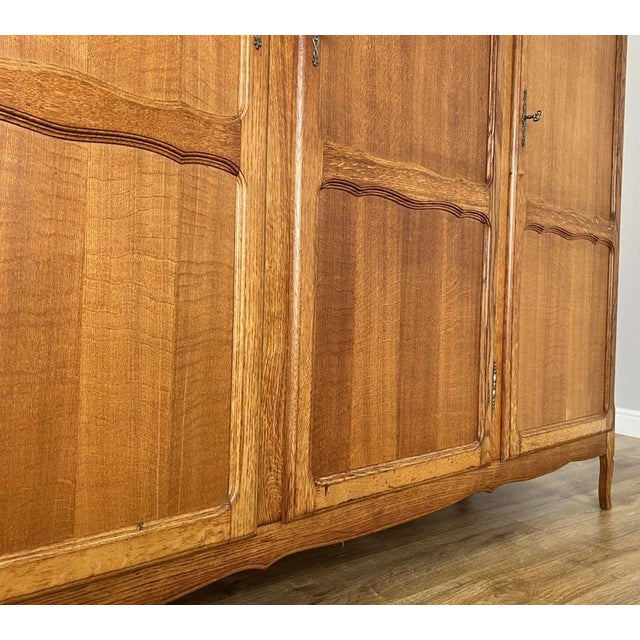 Vintage French Wardrobe in Oak For Sale - Image 10 of 12