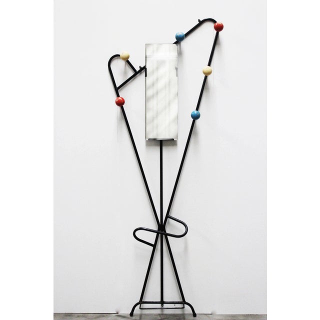 Black Mid-Century French Multi-Colored Coatrack, 1950s For Sale - Image 8 of 8
