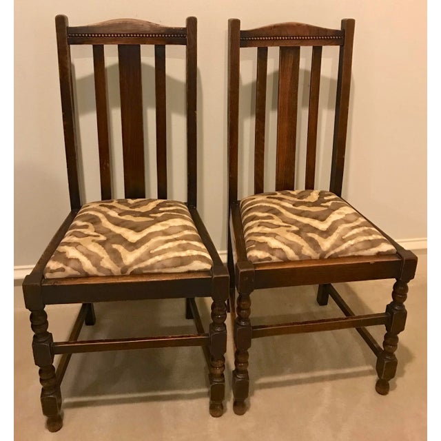 Early 20th Century Jacobean High Back Chairs - A Pair For Sale - Image 4 of 13