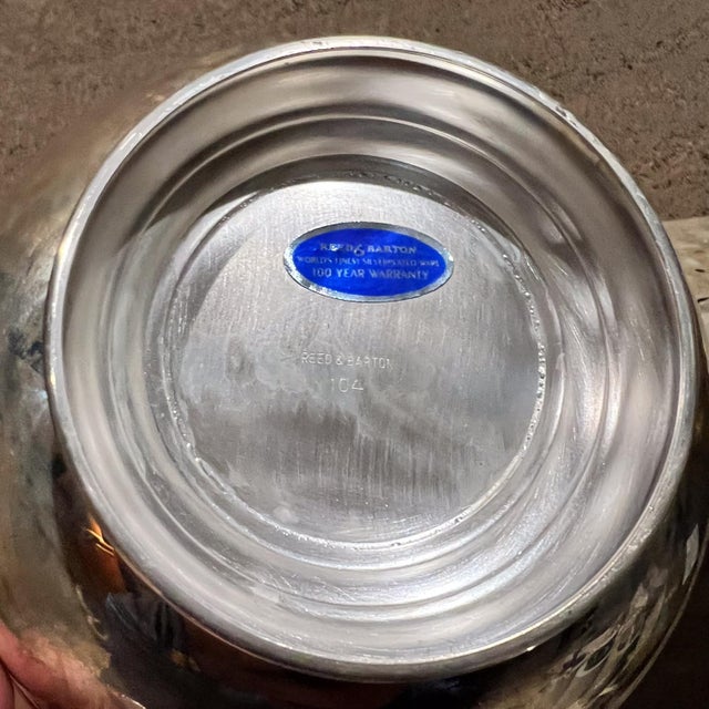 Reed & Barton 1970s Reed & Barton Elegant Bowl Silverplated Ware For Sale - Image 4 of 7