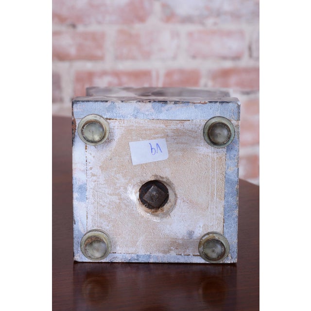 Metal Art Deco Fireplace Clock in Marble, Bronze, and Glass, France, 1920s, Set of 3 For Sale - Image 7 of 18