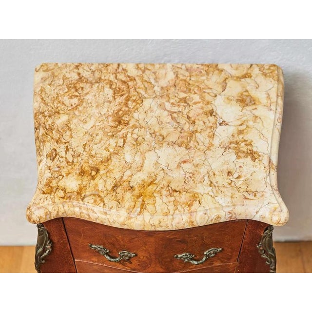 Inlaid Chest of Drawers with Marble Top For Sale - Image 6 of 10