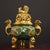 Late 20th Century Late 20th Century Cloisonné Enamel Dragon Censer With Gilt Guardian Lion Finial For Sale - Image 5 of 10