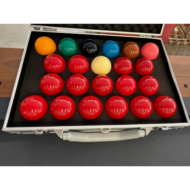 Luxury 3 in 1 Combination Pool Table, Table Tennis Table, Dining / Party Table + Matching Wall Unit and Benches. Premium Solid Walnut Wood. For Sale - Image 14 of 18