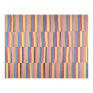 Vintage Afghan Hand Made Wool Natural Color Maimana Kilim,6'7"x8'8" For Sale