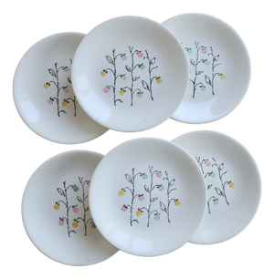 Vintage Earthenware Dinner Plates with Marie-Claire Pattern from Gien, 1950s, Set of 6