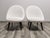 Mid-Century White Wool Armchairs, Set of 2 For Sale - Image 15 of 17