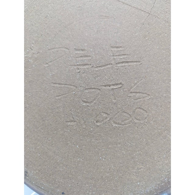 Vintage Artist Signed Glazed Stoneware Decorative Platter For Sale - Image 12 of 12
