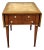 Weiman Neoclassical Style Mahogany and Tooled Leather Top Dropleaf Side Table For Sale