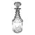 Antique Georgian Style Lead Oval Cut Crystal Decanter For Sale