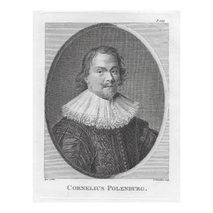 1798 Portrait Engraving of Dutch Painter Cornelius Van Poelenburgh