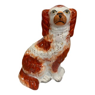 Antique Staffordshire King Charles Spaniel Figurine For Sale