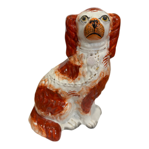 Antique Staffordshire King Charles Spaniel Figurine