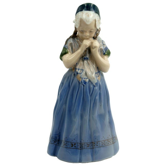 Girl in Bornholm Costume by Lotte Benter for Royal Copenhagen For Sale