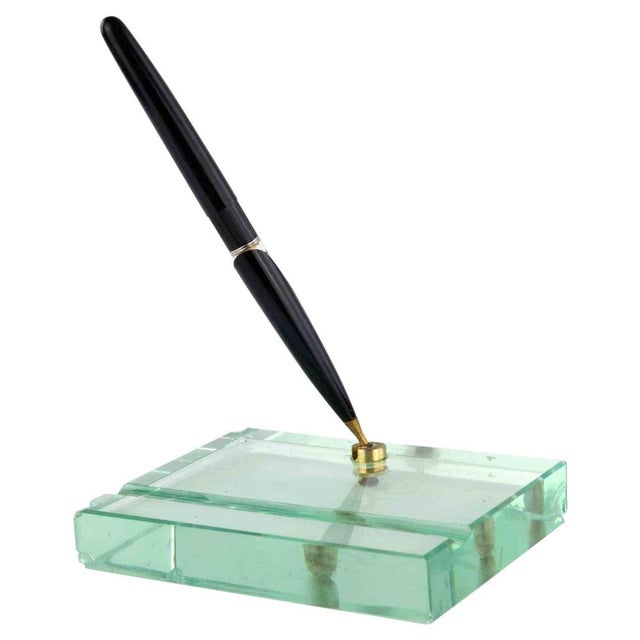 1960s Vintage Glass Pen Holder, Europe, 1960s For Sale - Image 5 of 5