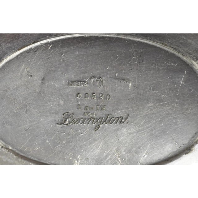 Antique Lexington Silver Plated Edwardian Oval Small Serving Platter Lid Dome For Sale - Image 10 of 11
