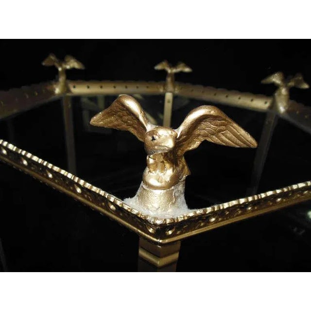 Black Vintage Hexagonal Fish Tank With Fountain For Sale - Image 8 of 11