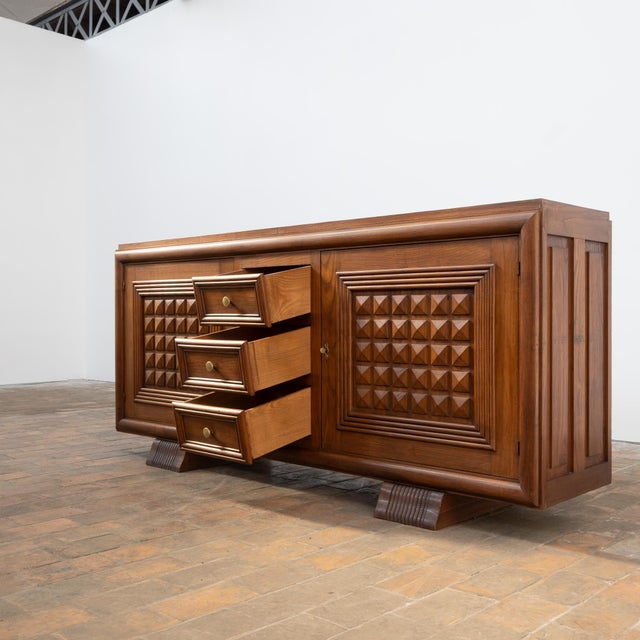 Oak Sideboard in the style of Charles Dudouyt, France, 1950s For Sale - Image 4 of 11