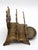 Antique Ornate Brass 2-Slot Desktop Letter Rack With Shell Dish Tray For Sale - Image 4 of 8