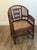 English 1970s Brighton Pavilion Style Bamboo Rattan Cane Armchair For Sale - Image 3 of 7