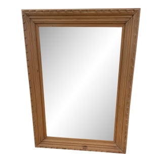 Hand Carved Wood Mirror. For Sale