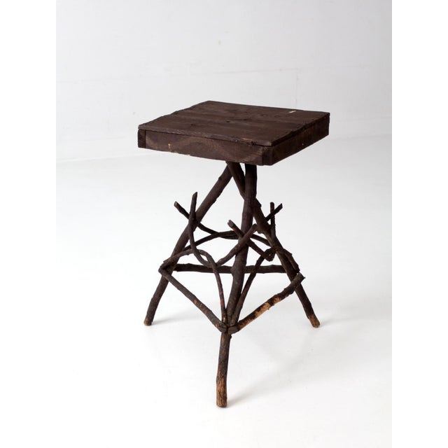 Antique Adirondack Twig Side Table For Sale - Image 13 of 18