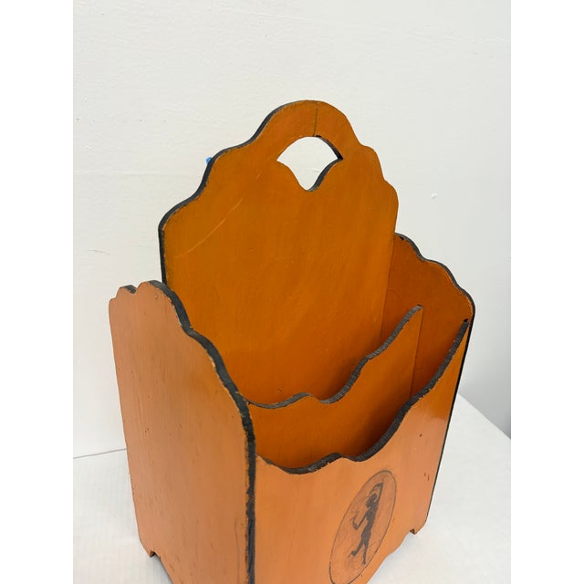 1970s 1970s Aged Vintage Magazine Holder With Greek Inspired Motif For Sale - Image 5 of 12