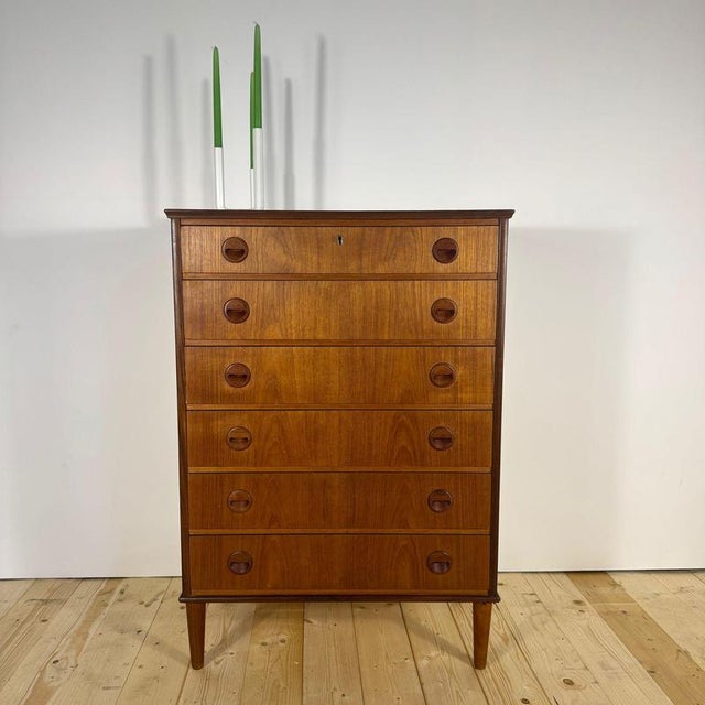 Vintage Danish Teak Chest of Drawers, 1960s For Sale - Image 11 of 11