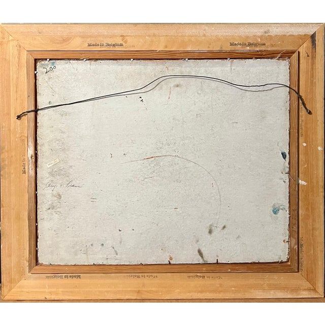 Post Impressionist Samuel Rothbort, Bold Folk Art Modernist Floral Bouquet Oil Painting Flowers in Vase Gilt Frame, c.1950's For Sale - Image 3 of 11