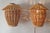 Bamboo Lantern Wall Lights, 1950s, Set of 2 For Sale - Image 11 of 18