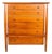 Restored 1950s Mount Airy Walnut & Brass Sculptural Mid Century Highboy Dresser, Attributed For Sale