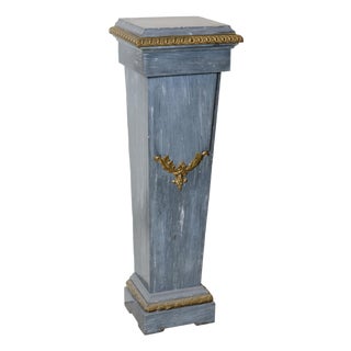 Large French Marble Column With Ormolu Mounts For Sale