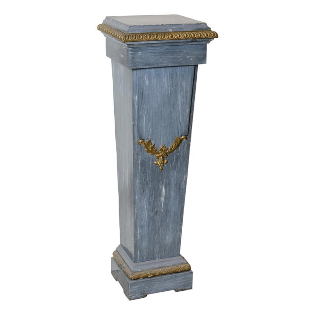 Large French Marble Column With Ormolu Mounts For Sale