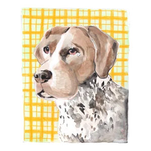 Hunter - Dog Portrait Painting on Paper Original Artwork by Kellie Newsome