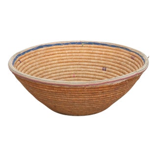 Mid 20th Century Finely Coiled Harvest Basket For Sale