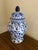 Chinoiserie Late 20th Century Chinoiserie Large Blue and White Porcelain Ginger Jar For Sale - Image 3 of 8