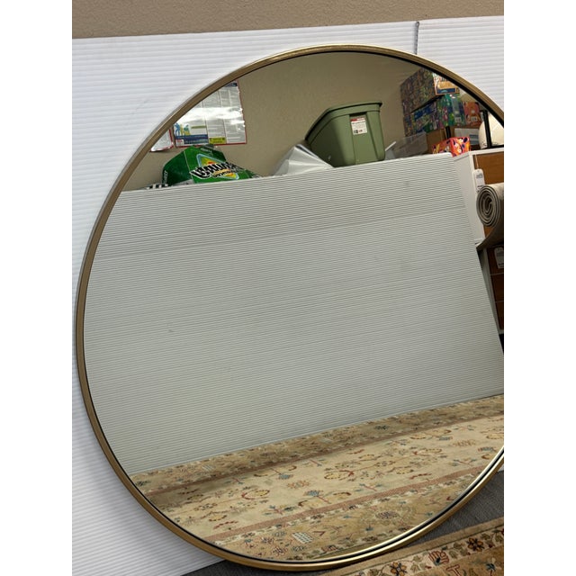 Brass Wall Mirror For Sale - Image 9 of 12