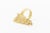 Vintage 18k Gold Italian Sculptural Bamboo Design Elongated Ring, Size 6.5 For Sale - Image 9 of 12