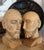Late 19th Century Antique Pair of Hand-Carved Distinguished Gentlemen Bust Sculptures For Sale - Image 5 of 6