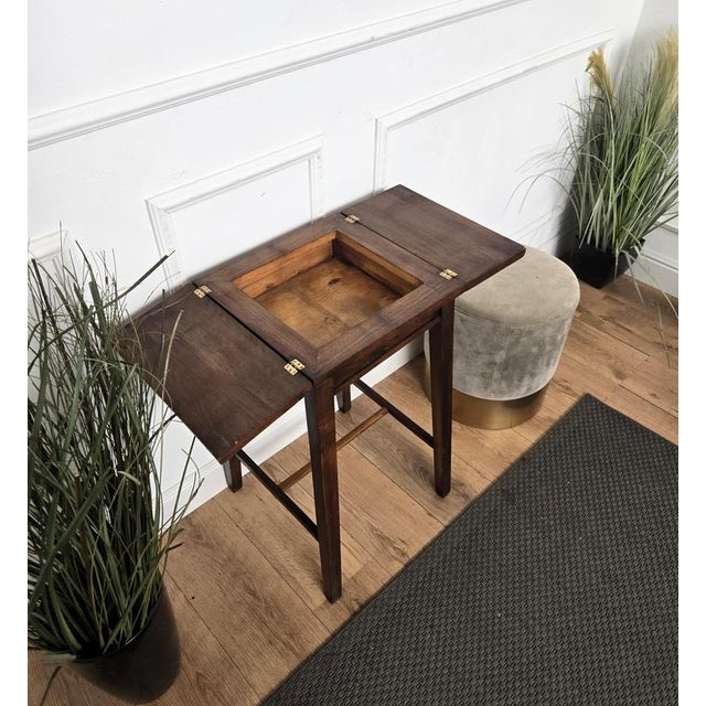 Mid-Century Italian Walnut Chess Table, 1950s For Sale - Image 4 of 8