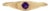 Purple Amethyst Marquise Eye Signet Ring | Dainty 18k Yellow Gold Plated Bezel Band | February Birthstone Solitaire Ring Us 7 For Sale