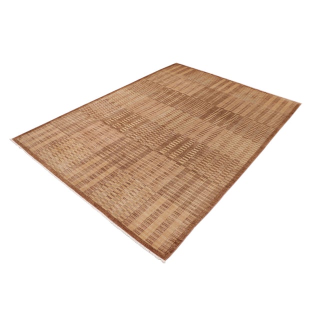 Contemporary Contemporary Gabbeh Brown/Green Wool Rug - 9'11'' X 13'7'' For Sale - Image 3 of 10