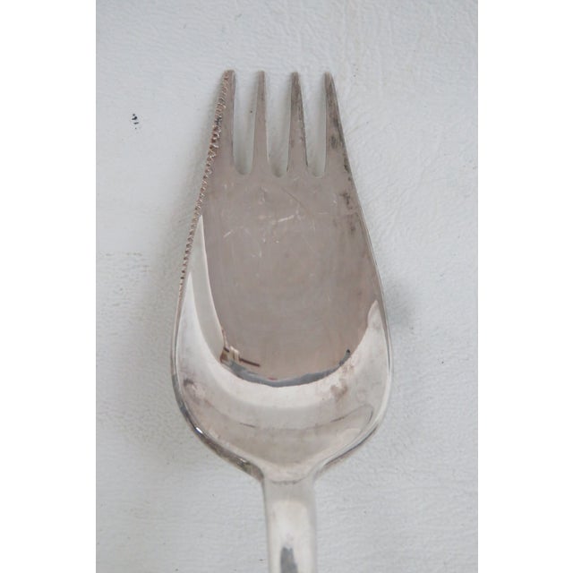 Mid 20th Century Epns Sheffield England El Silver Plated Party Sporks With Serrated Edge For Sale In Miami - Image 6 of 13