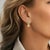 Late 20th-Century 14k Yellow Gold Diamond J-Hoop Pierced Earrings, Pair For Sale - Image 4 of 4